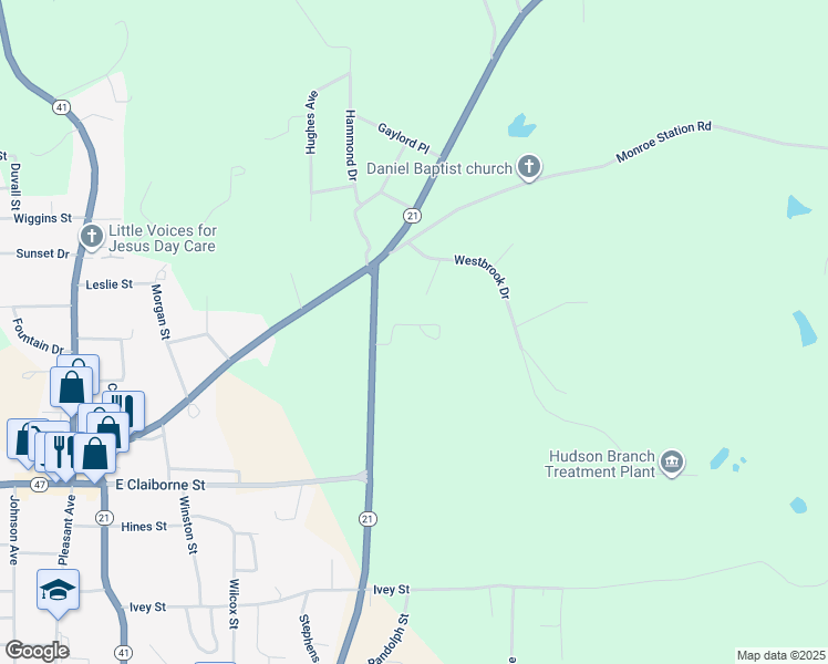 map of restaurants, bars, coffee shops, grocery stores, and more near Rockwood Lane in Monroeville
