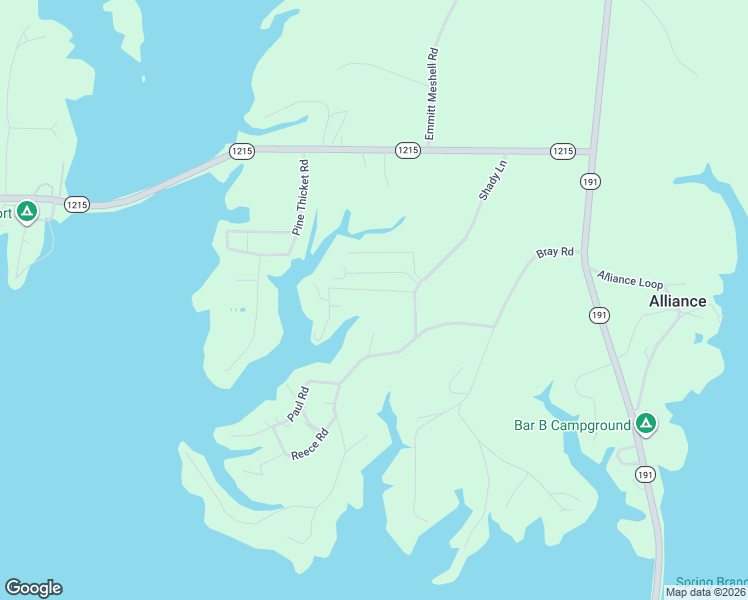 map of restaurants, bars, coffee shops, grocery stores, and more near 721-819 Shady Lane in Many