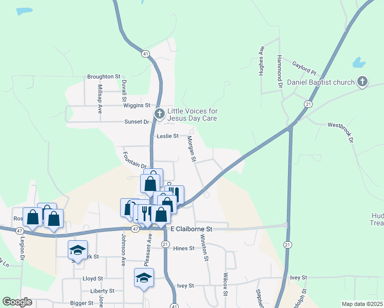 map of restaurants, bars, coffee shops, grocery stores, and more near in Monroeville