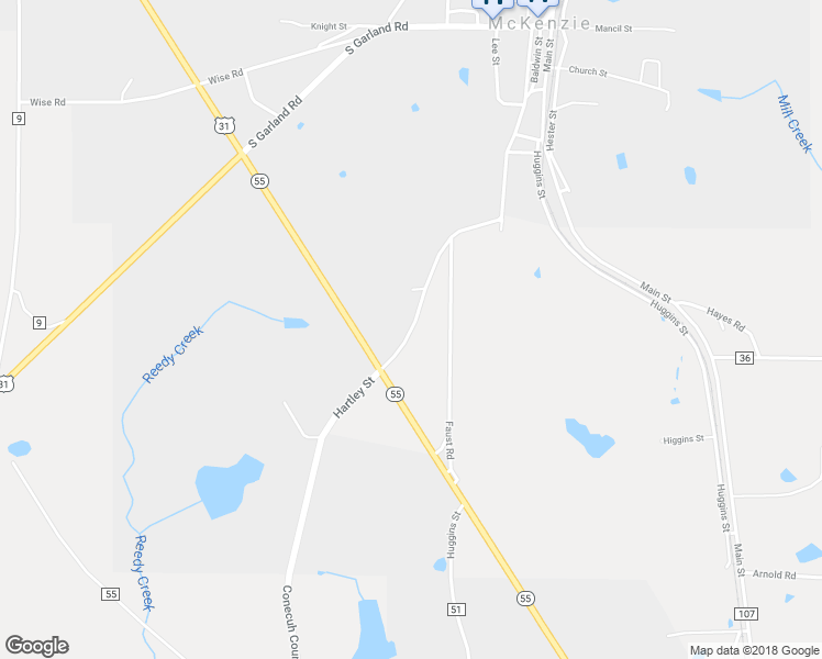 map of restaurants, bars, coffee shops, grocery stores, and more near Hartley Street in McKenzie