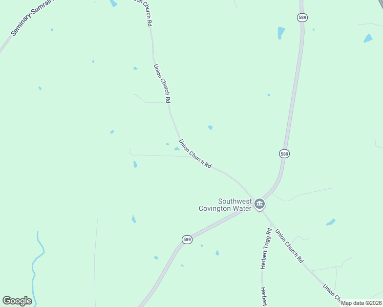 map of restaurants, bars, coffee shops, grocery stores, and more near Union Church Road in Seminary