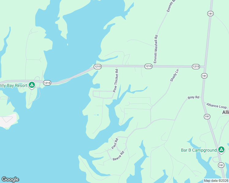 map of restaurants, bars, coffee shops, grocery stores, and more near 2 Lakefront Circle in Many