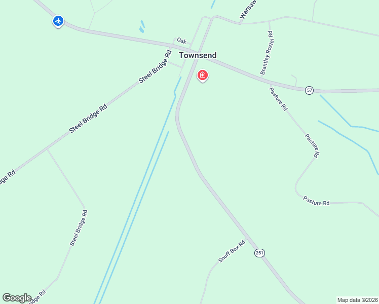 map of restaurants, bars, coffee shops, grocery stores, and more near Briardam Road in Townsend