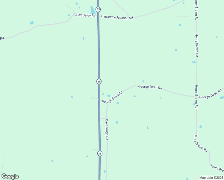 map of restaurants, bars, coffee shops, grocery stores, and more near George Deen Road in Bassfield