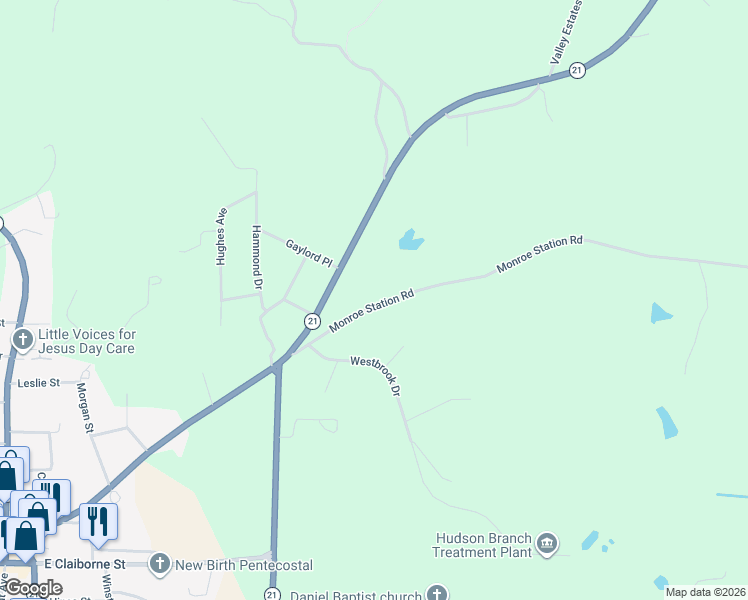 map of restaurants, bars, coffee shops, grocery stores, and more near Monroe Station Road in Monroeville