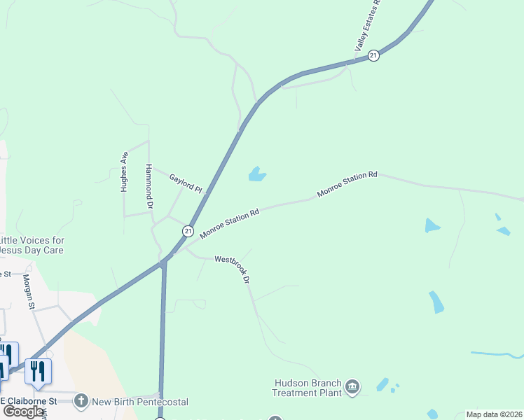 map of restaurants, bars, coffee shops, grocery stores, and more near Monroe Station Road in Monroeville