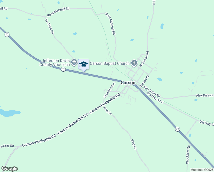 map of restaurants, bars, coffee shops, grocery stores, and more near Webster Ave in Carson