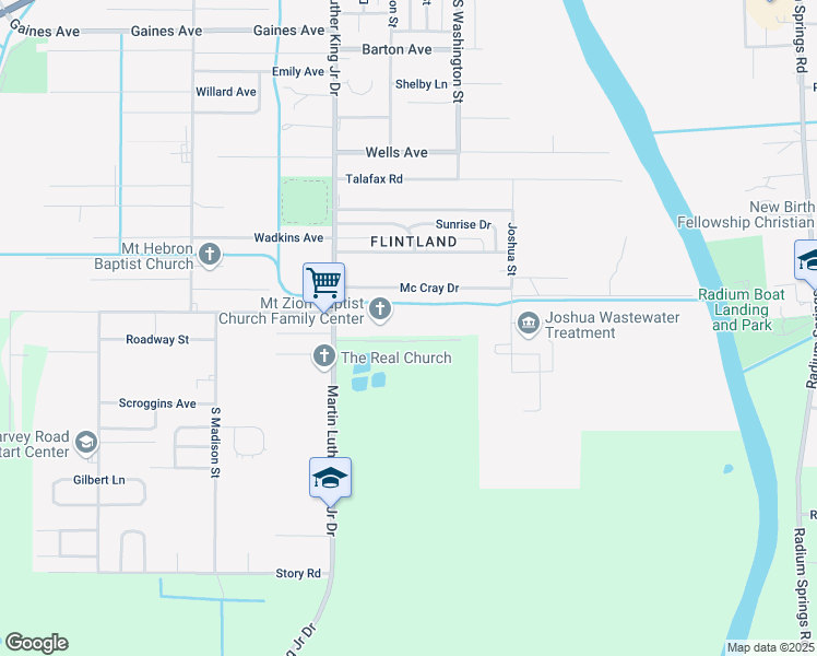 map of restaurants, bars, coffee shops, grocery stores, and more near 2308 Martin Luther King Junior Drive in Albany