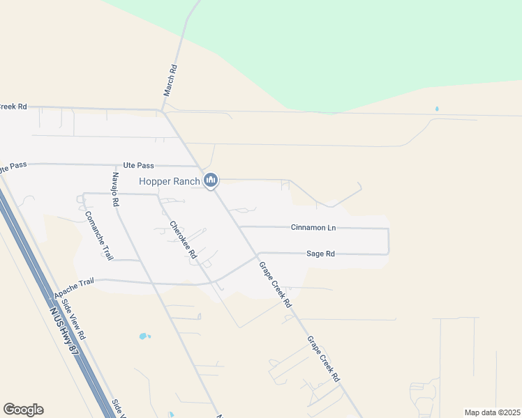 map of restaurants, bars, coffee shops, grocery stores, and more near 6478 Grape Creek Road in San Angelo