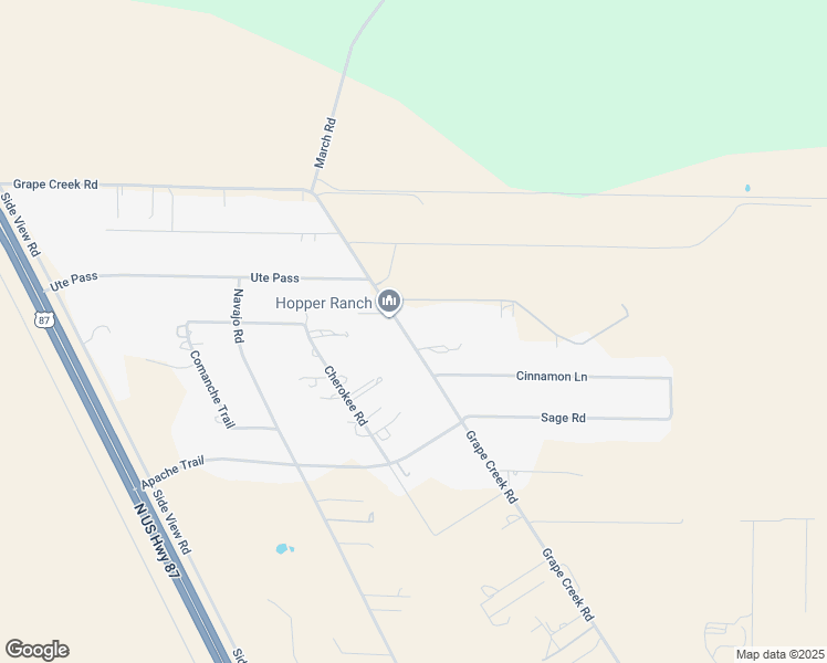 map of restaurants, bars, coffee shops, grocery stores, and more near 6478 Grape Creek Road in San Angelo