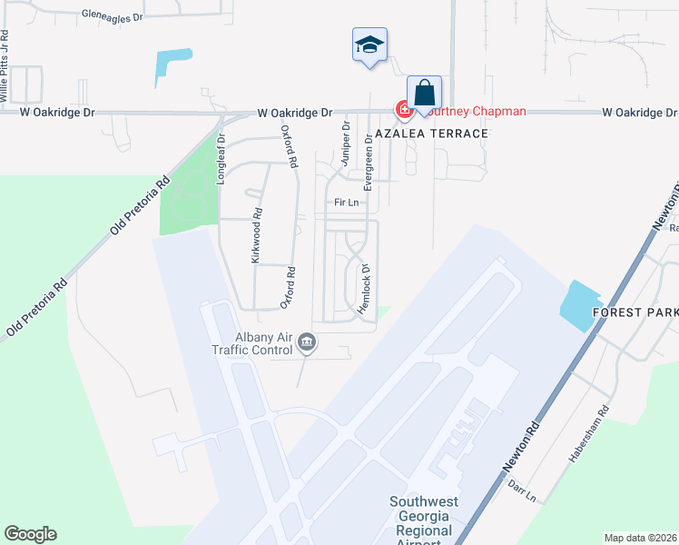 map of restaurants, bars, coffee shops, grocery stores, and more near 2306 Juniper Drive in Albany