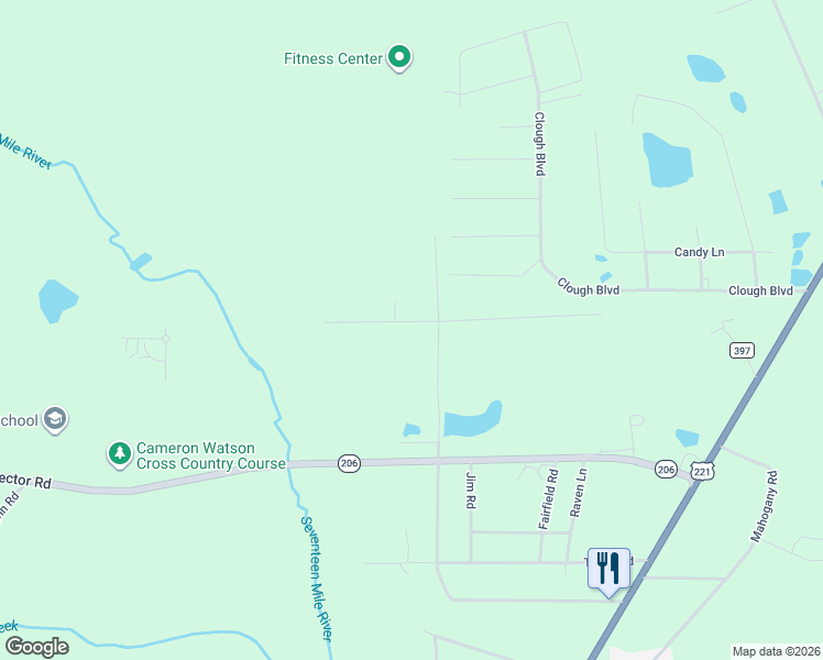 map of restaurants, bars, coffee shops, grocery stores, and more near 74-76 Sand Dollar Road in Douglas