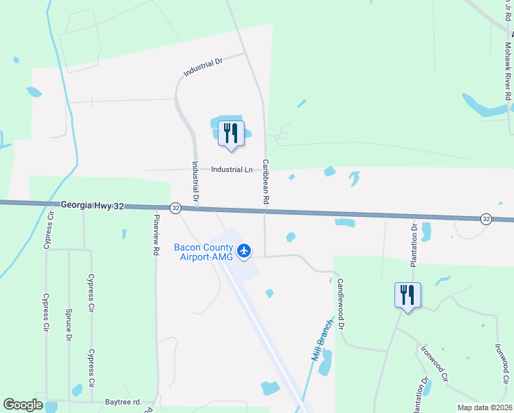 map of restaurants, bars, coffee shops, grocery stores, and more near Airport Loop in Alma