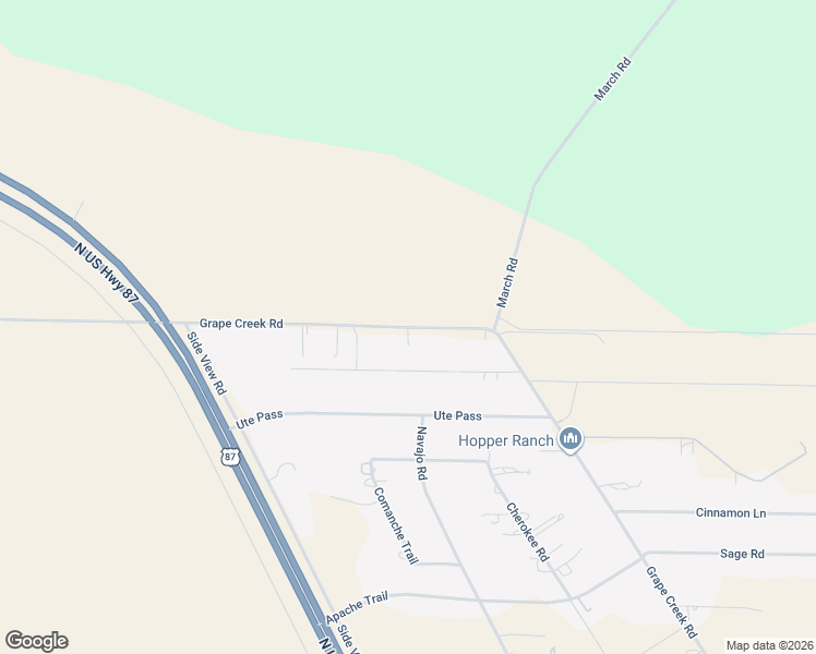 map of restaurants, bars, coffee shops, grocery stores, and more near 6963 Grape Creek Rd in San Angelo