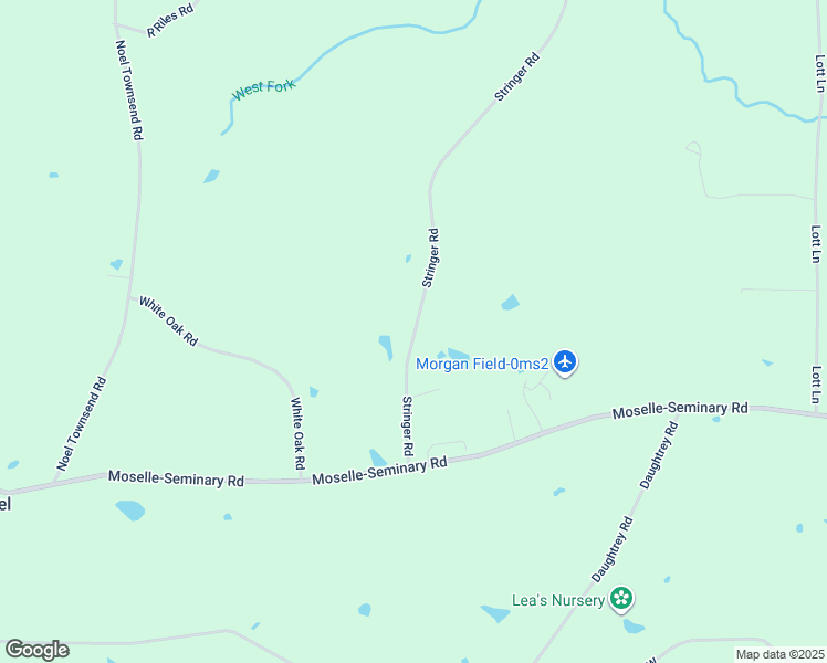 map of restaurants, bars, coffee shops, grocery stores, and more near 59 Stringer Road in Seminary