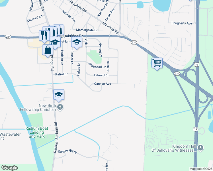 map of restaurants, bars, coffee shops, grocery stores, and more near 305 Cannon Avenue in Albany