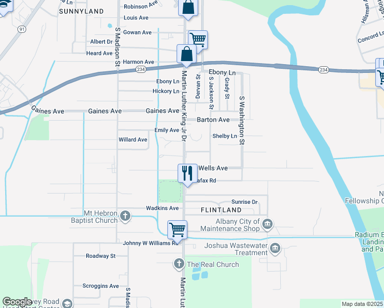 map of restaurants, bars, coffee shops, grocery stores, and more near 312 Flintside Drive in Albany