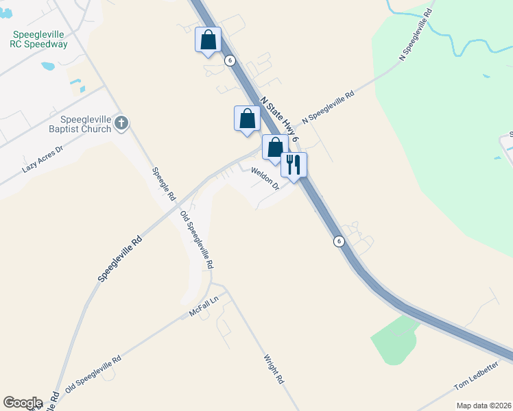map of restaurants, bars, coffee shops, grocery stores, and more near 271 Brettwood Drive in Waco