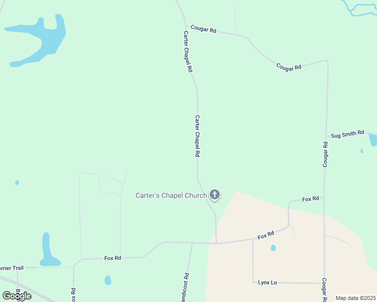 map of restaurants, bars, coffee shops, grocery stores, and more near Carter Chapel Road in Mershon