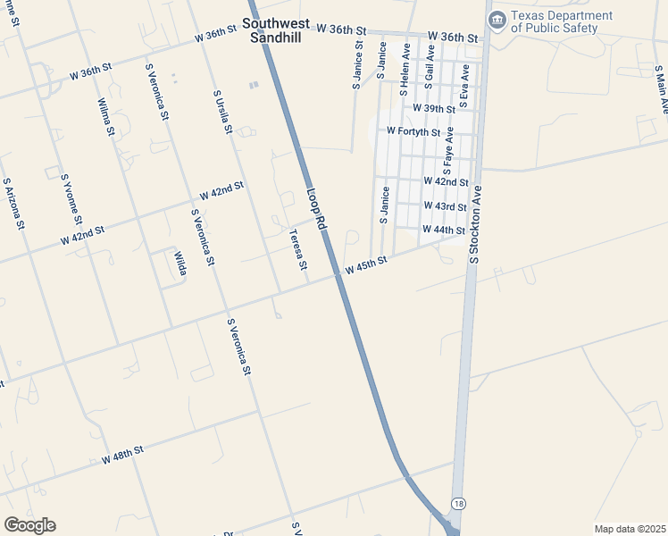 map of restaurants, bars, coffee shops, grocery stores, and more near 908 West 45th Street in Monahans