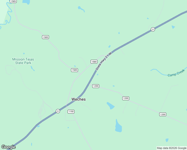 map of restaurants, bars, coffee shops, grocery stores, and more near 20037 Texas 21 in Grapeland