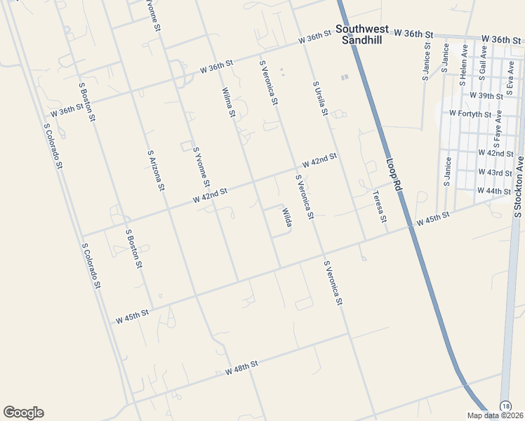 map of restaurants, bars, coffee shops, grocery stores, and more near 4264 Wilma Street in Monahans