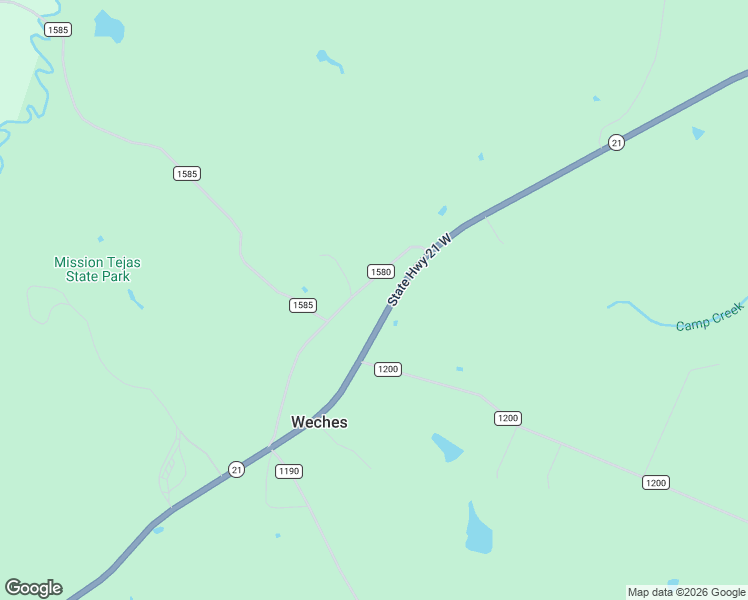 map of restaurants, bars, coffee shops, grocery stores, and more near 20037 Texas 21 in Grapeland