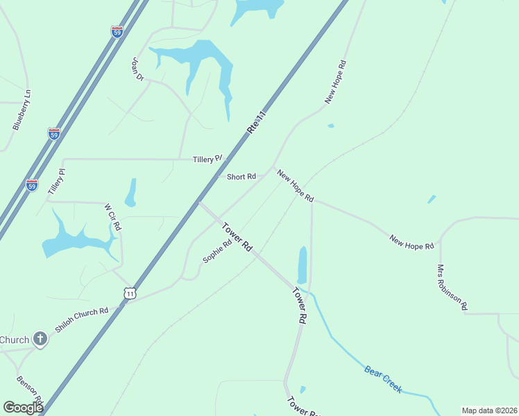 map of restaurants, bars, coffee shops, grocery stores, and more near Mary Russell Road in Jones County