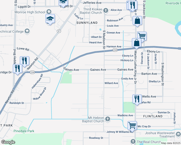 map of restaurants, bars, coffee shops, grocery stores, and more near 618 Gaines Avenue in Albany