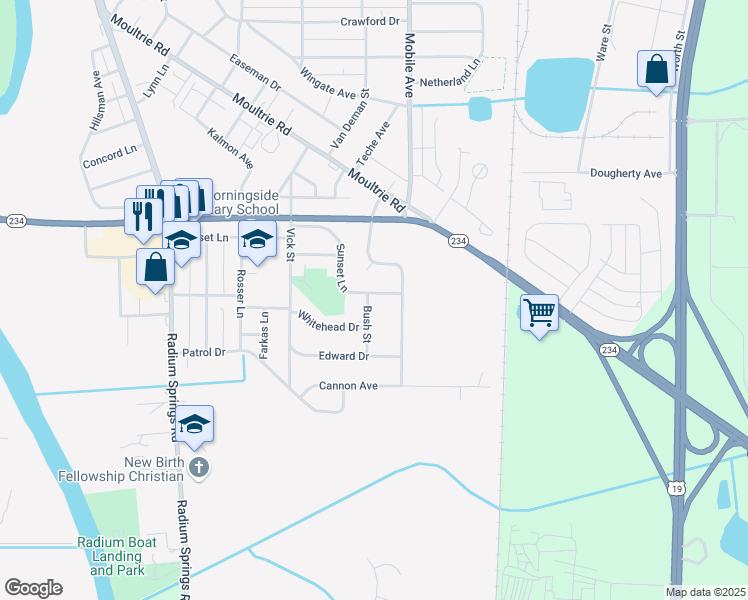 map of restaurants, bars, coffee shops, grocery stores, and more near 400 Bush Street in Albany
