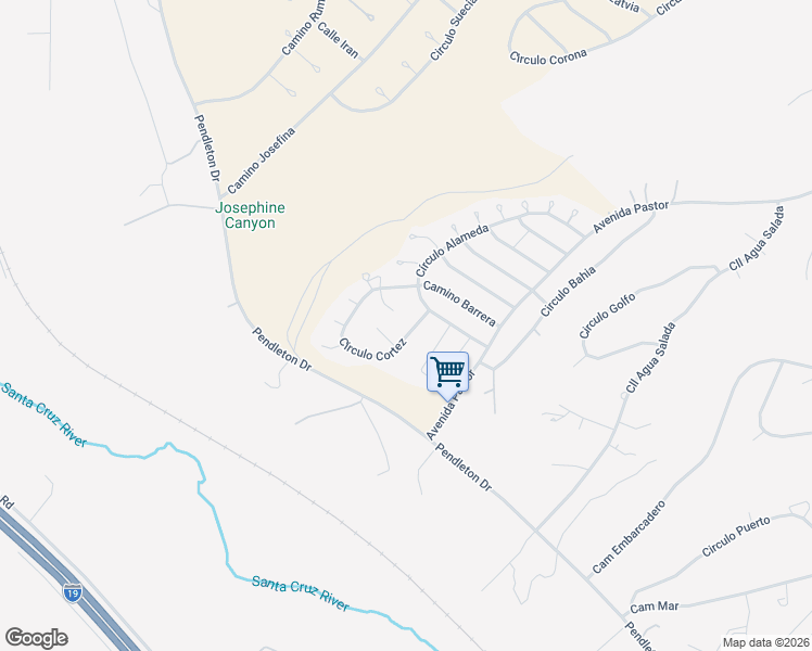 map of restaurants, bars, coffee shops, grocery stores, and more near 69 Círculo Cortez in Rio Rico