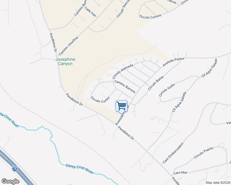 map of restaurants, bars, coffee shops, grocery stores, and more near 79 Circulo Verdugo in Rio Rico