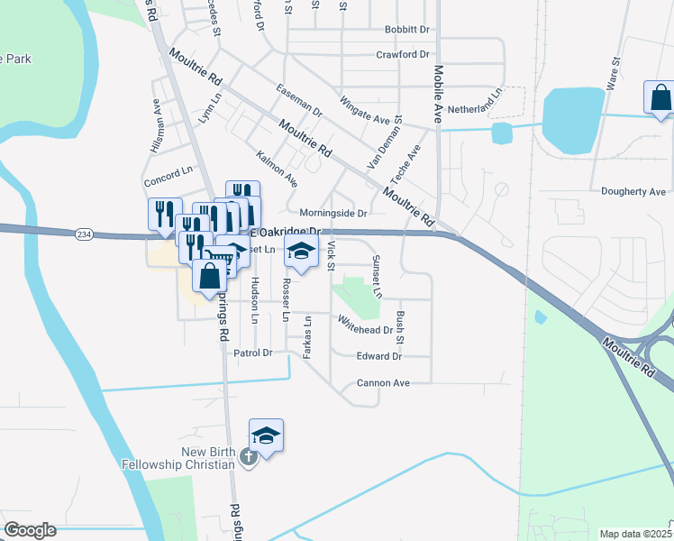map of restaurants, bars, coffee shops, grocery stores, and more near 304 Vick Street in Albany
