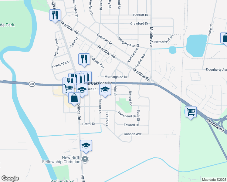 map of restaurants, bars, coffee shops, grocery stores, and more near 304 Vick Street in Albany