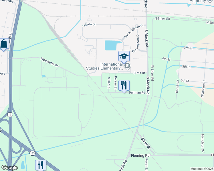map of restaurants, bars, coffee shops, grocery stores, and more near 1310 Miller Street in Albany