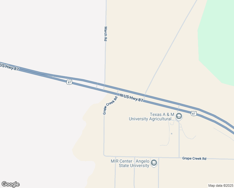 map of restaurants, bars, coffee shops, grocery stores, and more near 8321 Grape Creek Road in San Angelo