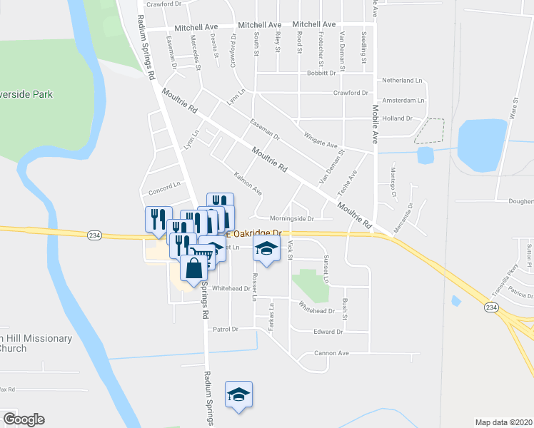 map of restaurants, bars, coffee shops, grocery stores, and more near 106 Morningside Drive in Albany