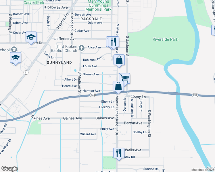 map of restaurants, bars, coffee shops, grocery stores, and more near 405 Heard Avenue in Albany