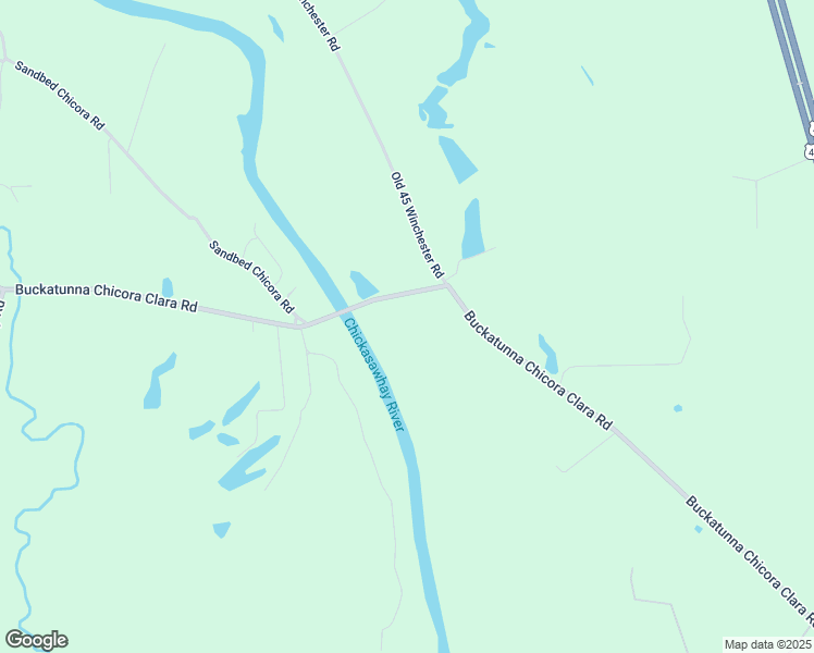 map of restaurants, bars, coffee shops, grocery stores, and more near 2037 Buckatunna Chicora Clara Road in Buckatunna