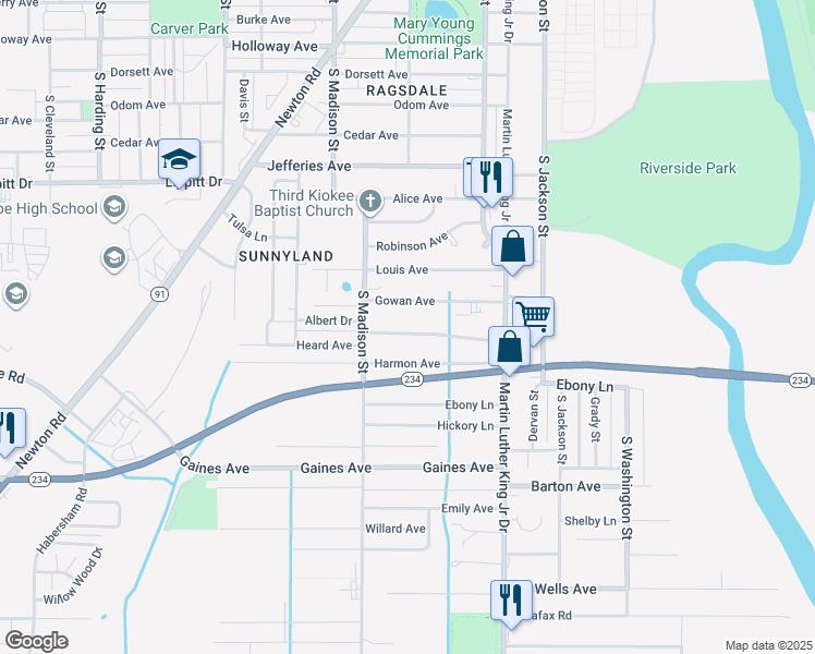 map of restaurants, bars, coffee shops, grocery stores, and more near 433 Heard Avenue in Albany