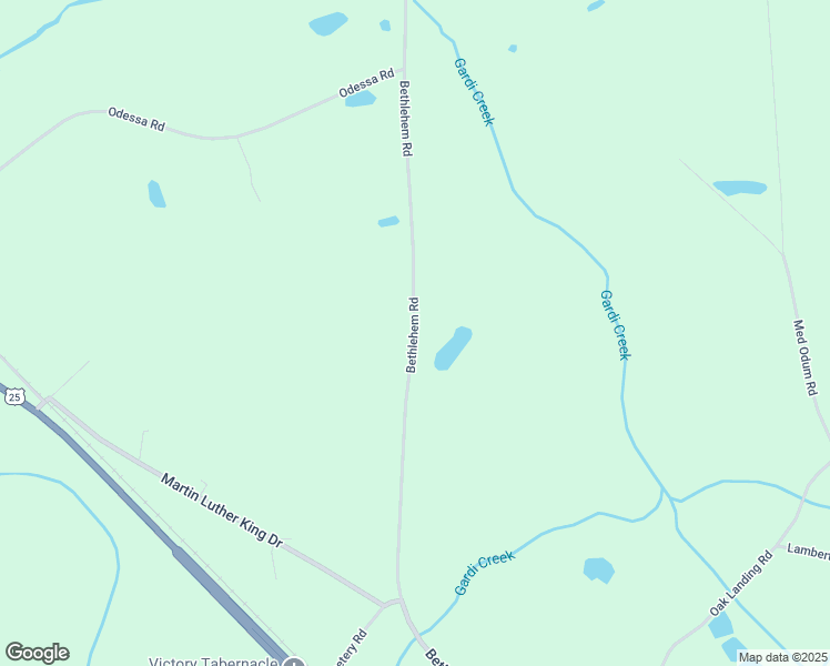 map of restaurants, bars, coffee shops, grocery stores, and more near 6681 Bethlehem Road in Jesup