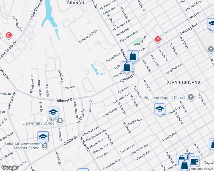 map of restaurants, bars, coffee shops, grocery stores, and more near 2300 Landon Branch Road in Waco