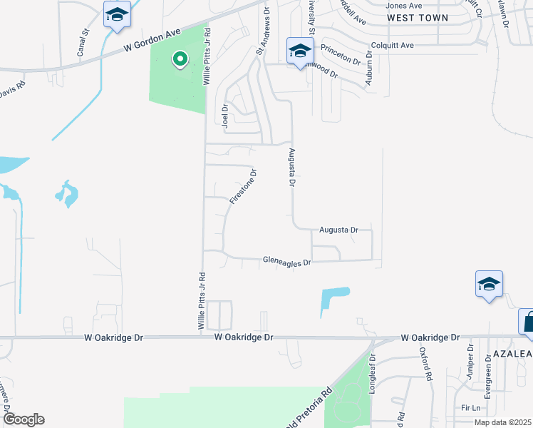 map of restaurants, bars, coffee shops, grocery stores, and more near 824 Willie Pitts Junior Road in Albany