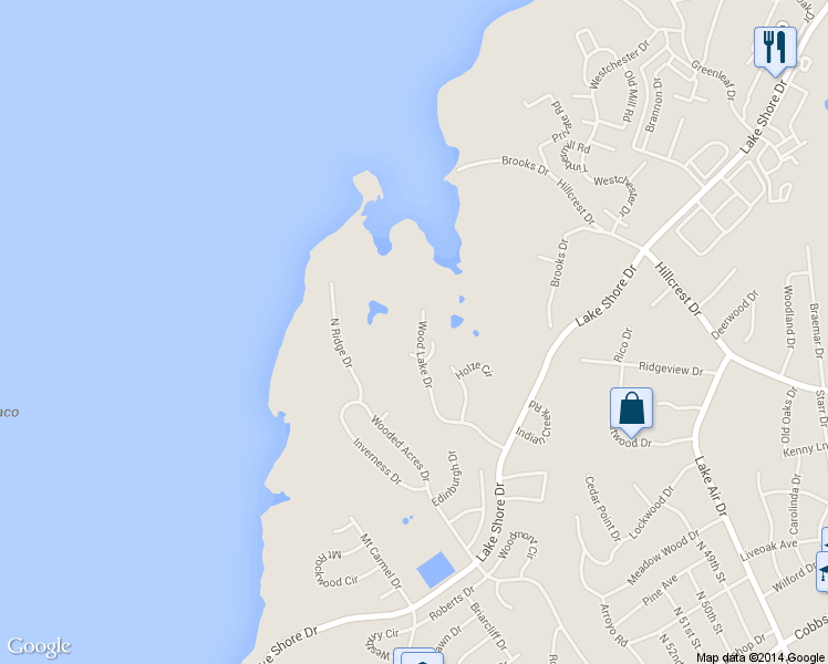 map of restaurants, bars, coffee shops, grocery stores, and more near 3306 Wood Lake Drive in Waco