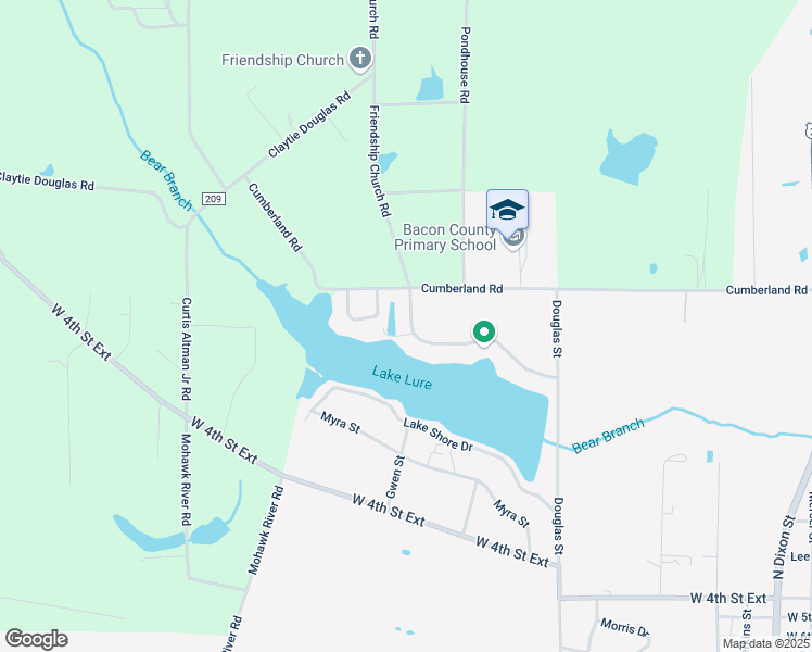 map of restaurants, bars, coffee shops, grocery stores, and more near 186 Lake Lure Drive in Alma