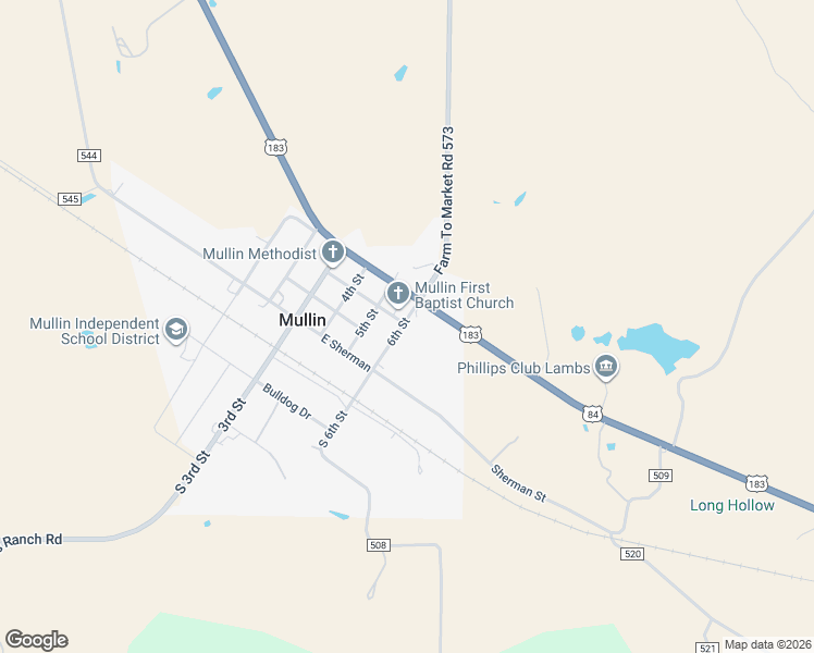 map of restaurants, bars, coffee shops, grocery stores, and more near 977 U.S. 84 in Mullin