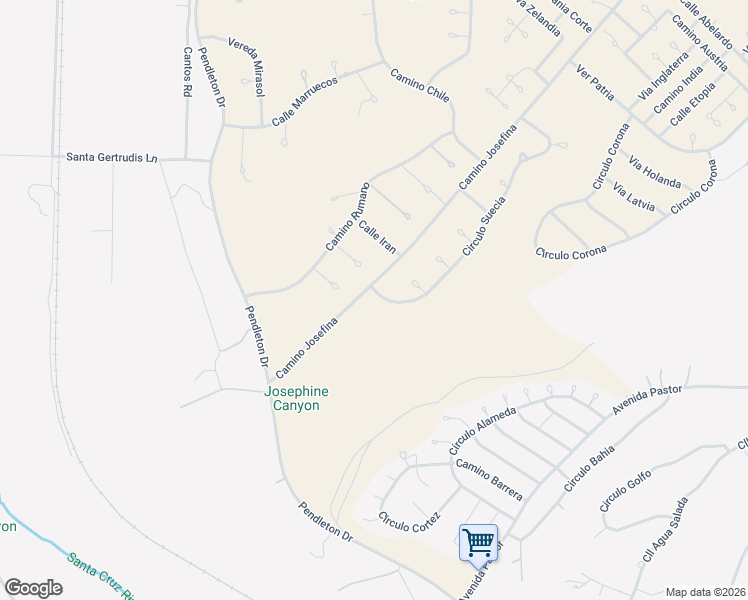 map of restaurants, bars, coffee shops, grocery stores, and more near 95 Camino Josefina in Rio Rico