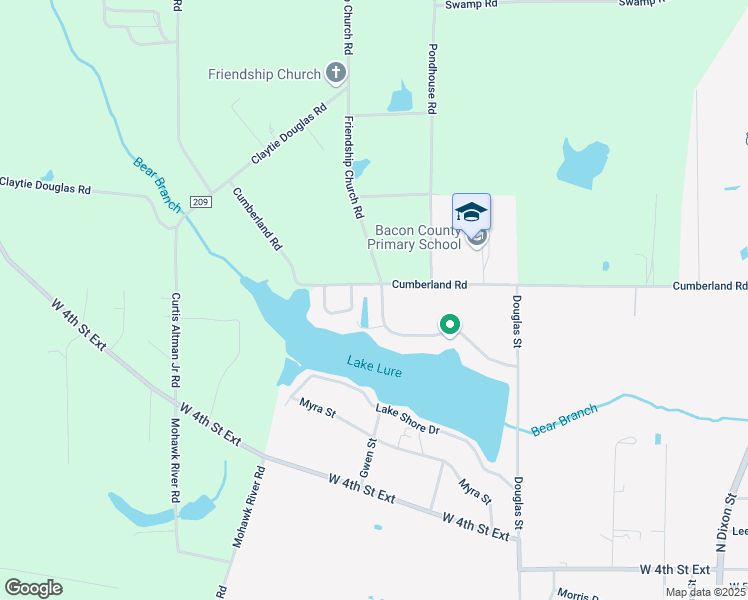 map of restaurants, bars, coffee shops, grocery stores, and more near 186 Lake Lure Drive in Alma