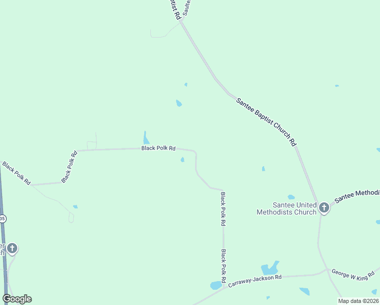 map of restaurants, bars, coffee shops, grocery stores, and more near 145 Black Polk Road in Prentiss