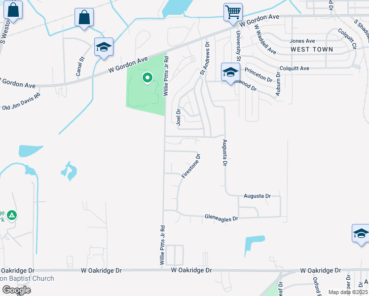 map of restaurants, bars, coffee shops, grocery stores, and more near 1210 Firestone Drive in Albany
